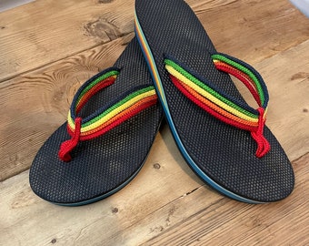 Rainbow Flip Flops 80s - Etsy Canada