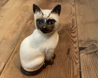 Siamese Cat Kitten Figurine Seal Point Royal Doulton #1887 1950s vintage