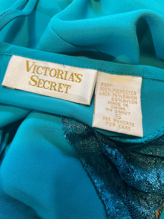 Victoria's Secret 90s Gold Tag vintage teal lace … - image 4