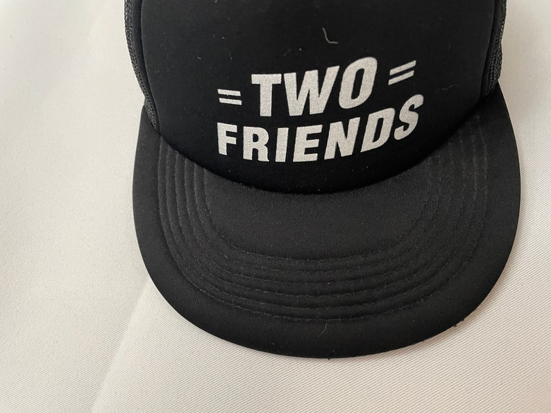 Two Friends Trucker Hat Hats Best Buds Gift Set of 2 80s vintage black white image 3