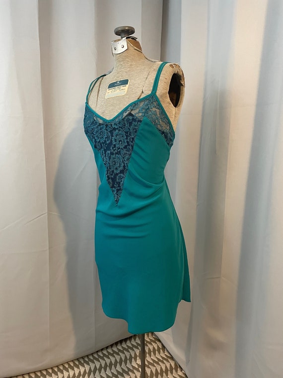 Victoria's Secret 90s Gold Tag vintage teal lace … - image 1