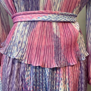 1980s Vintage Kidcore Dopamine Dress Pink Purple Candy Swirl M image 5