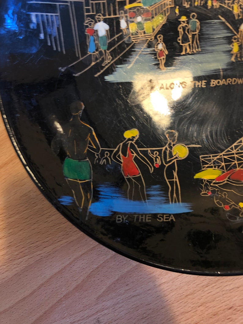 Vintage Wildwood New Jersey Souvenir Enamel Bowl 1950s Beach Etsy