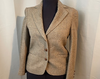 Tweed Blazer Vintage 70s Dark Academia Annie Hall Jacket Lord & Taylor M