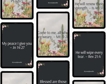 Grieving Bible Verse Templates: Comfort, Healing, Strength (Instagram Story) (PDF Download)