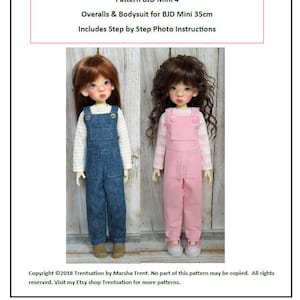 Pattern Mini 4 Overalls and Bodysuit for BJD Mini 35cm