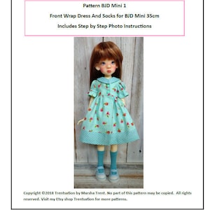 Pattern Mini 1 Dress And Socks for BJD Mini 35cm