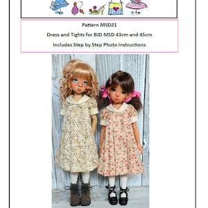 Pattern MSD21 Dress and Tights for BJD MSD 43cm and 45cm
