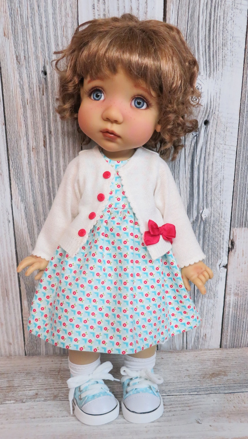 Motif Meadowdolls Moppet 2 Robe sans manches, pull avec options de manches, bloomer à volants, barboteuse pour BJD 40,4 cm image 2