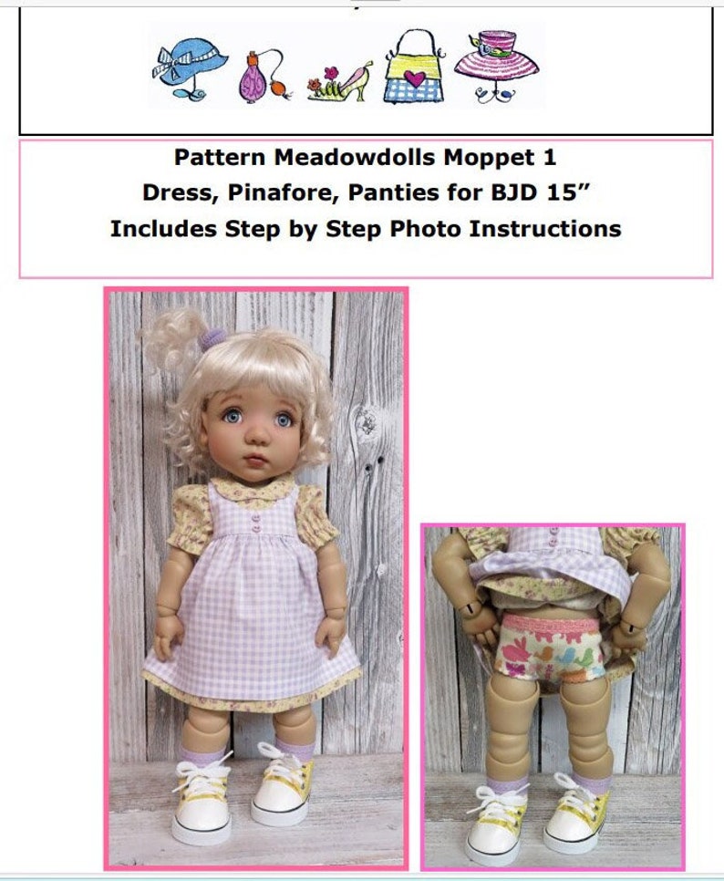 Pattern Moppet 1 Dress, Pinafore, Panties image 1