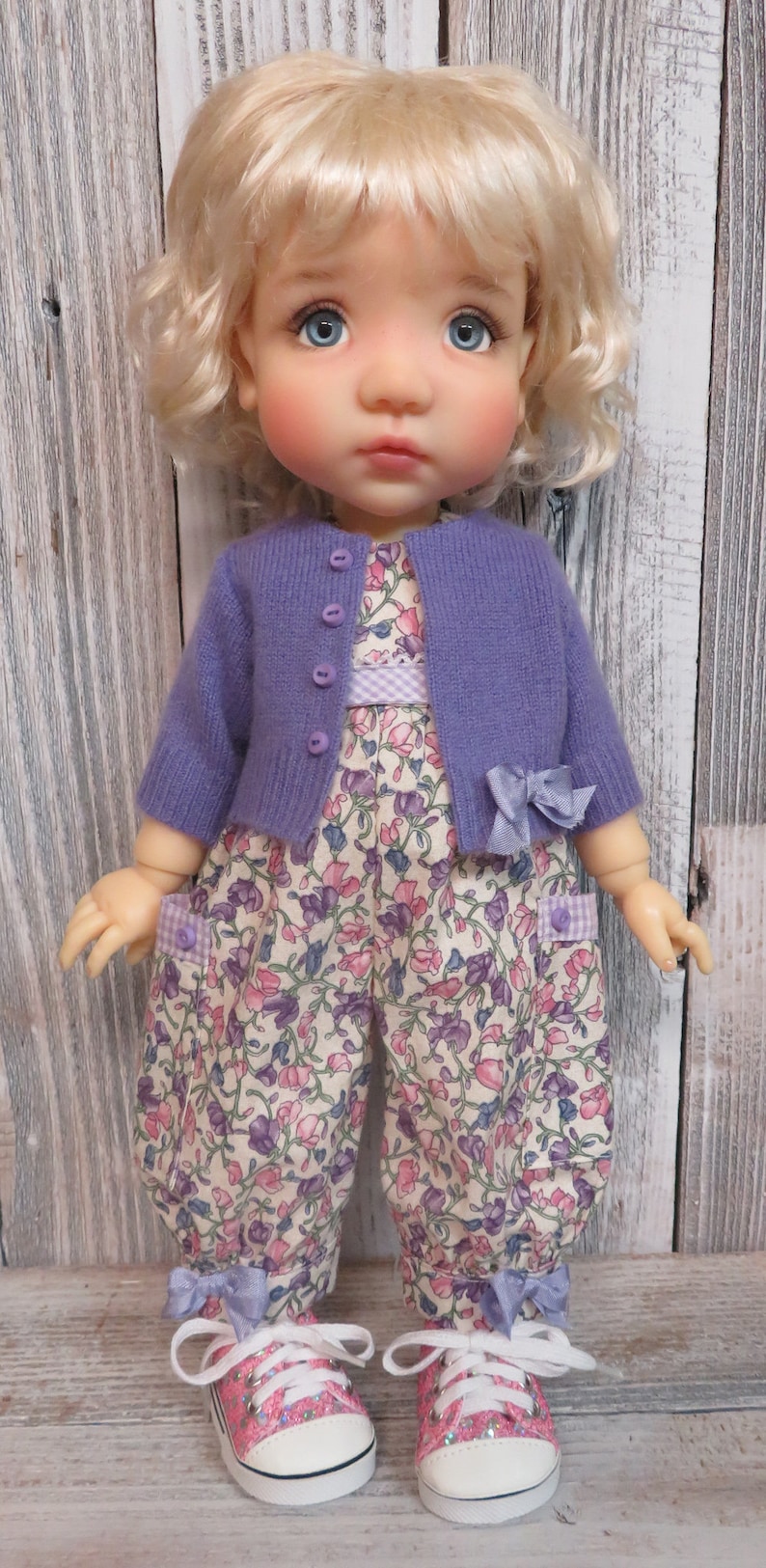 Motif Meadowdolls Moppet 2 Robe sans manches, pull avec options de manches, bloomer à volants, barboteuse pour BJD 40,4 cm image 4