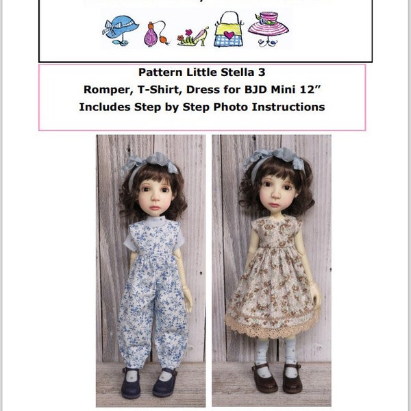 Pattern Little Stella 3 - Romper, T-Shirt, Dress