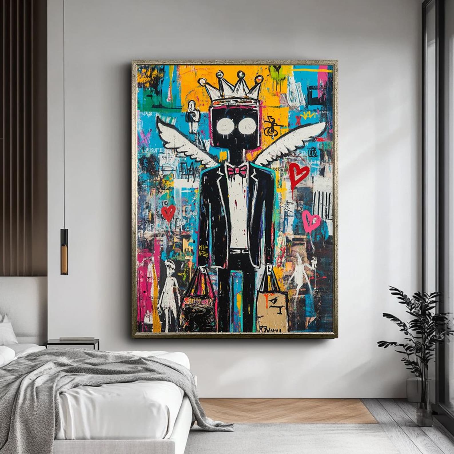 Colorful Street Art Canvas Print, Urban Graffiti Style Pop Art ...