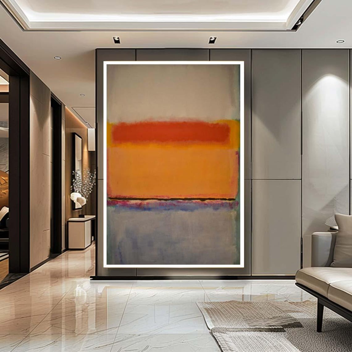 Colorblock Mark Rothko Mark Rothko - Minimalist Abstract Color Block Canvas Wall Art – Modern ...