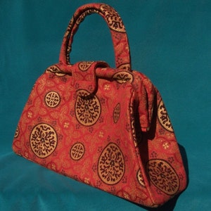 Cartera de mano roja china retro Jackie