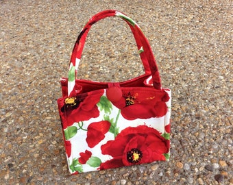 Red Poppies Little Box Bag