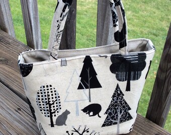 Cat Print Mini Tote