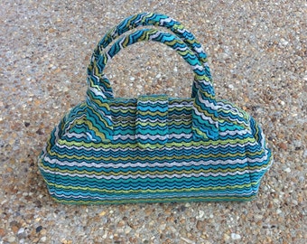 Wavy Blue Stripe Doctor Bag