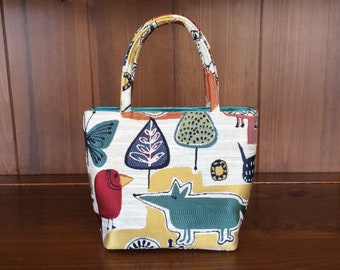 Dog and Cat Print Mini Tote