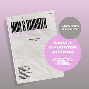 MOM&DAUGHTER Journal - Mother Daughter Diary - Mom and Daughter Guided Journal Prompts - Gift for Mom - Mother&#39;s day gift - Memory Journal