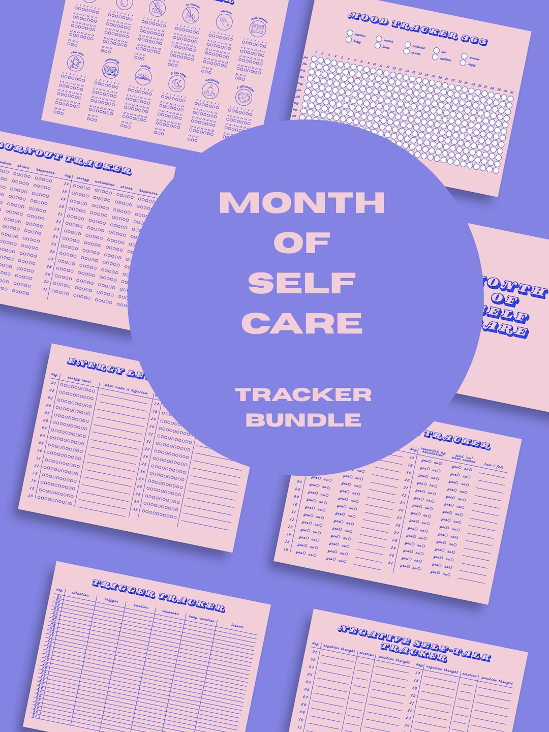 Self Care Tracker PRINTABLE - Month of Self Care Challenge - Journal ...