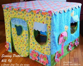 PATTERN for Cozy Posy Cottage, Card Table Playhouse
