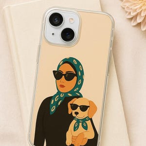 Funda para iPhone 15 con diseño de perro divertido: carcasa transparente con dibujos de cachorros, moderna y protectora para amantes de los perros.