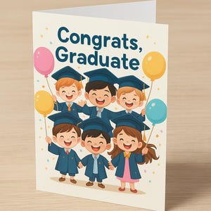Carte de remise des diplômes 2025 - Téléchargement instantané - Cadeau de félicitations pour carte de remise des diplômes et certificat imprimables - Téléchargement numérique pour les enfants,