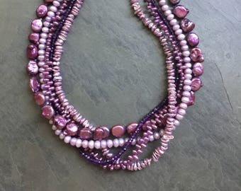 PURPLE PEARL NECKLACE