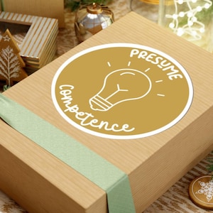 Adesivo per l'educazione speciale, terapista comportamentale ABA BCBA, regalo per insegnanti di educazione speciale, adesivo in vinile retrò per mamme autistiche, presupporre la competenza