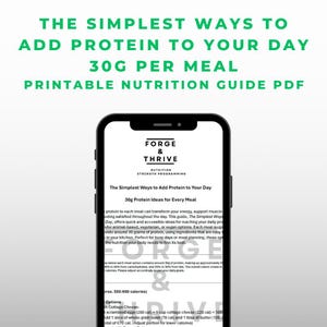 The Simplest Ways to Add 30g of Protein to Your Day | High-Protein Meal Ideas PDF | Printable Guide for Vegan, Vegetarian & Omnivore Diets