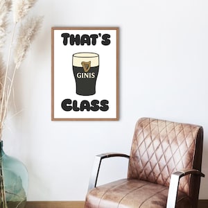 Guinness Typography Art Print | Guinness wall art Black | Guinness drink art | Digital Download A5-A2