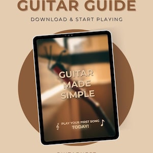 Beginner Guitar Course PDF – Printable Practice Planner + Easy Chords & Exercises | Learn Guitar Fast Digital Download