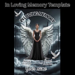 Memorial Button Pin Background: Black Heaven Gates Design (PNG Download)