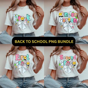 Preppy Teacher Coquette PNG Bundle: Pink Bow Back to School Design (Digital Download