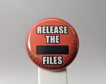 Release the Epstein Files – Redacted Bar Design – 1" Button – Power and Corruption Series
