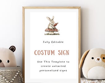 Editable Mushrooms Baby Shower Decoration Sign Bundle, Enchanted forest baby shower sign, Boho Baby Shower Signs Printable - BBS03
