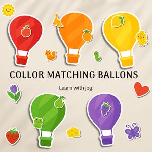 Color matching activity for kids | toddler color printables |  montessori materials. | homeschool preschool curriculum