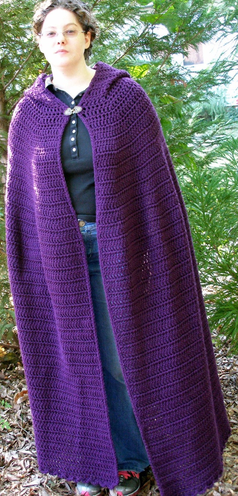 Crochet Full-length Cloak Pattern: PDF Pattern SCA, Faires, Goddess, LARP image 4