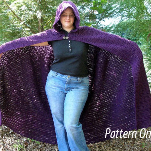 Crochet Full-length Cloak Pattern: PDF Pattern SCA, Faires, Goddess, LARP