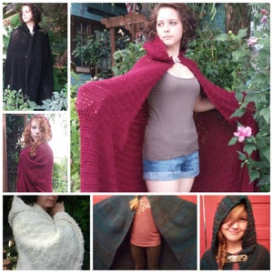 Crochet Full-length Cloak Pattern: PDF Pattern SCA, Faires, Goddess, LARP