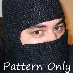 Crochet Balaclava, Riding hood, Ski Mask, Ninja Mask Pattern PDF image 2