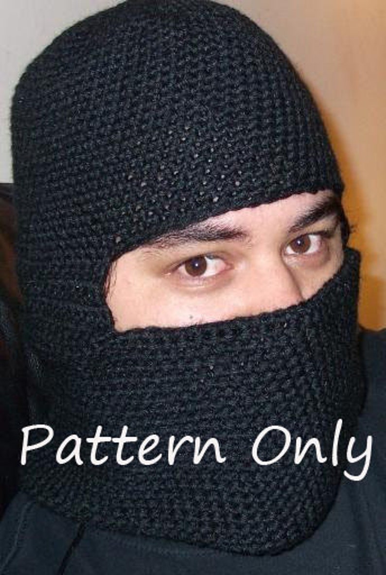 Crochet Balaclava, Riding hood, Ski Mask, Ninja Mask Pattern PDF image 2