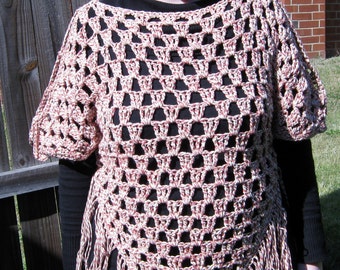 PDF Pattern Crochet Triangle Shawl Sweater