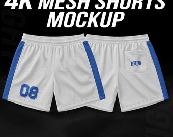 Mesh Shorts Mockup PSD – Front & Back Football Soccer Template
