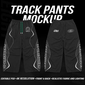 Track Pants Mockup PSD – Streetwear Jogger Template (Front & Back)