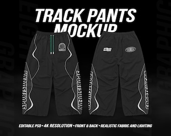 Track Pants Mockup PSD – Streetwear Jogger Template (Front & Back)