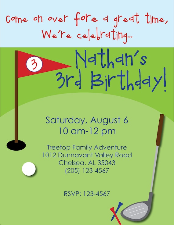 Mini Golf Party Invitations 8