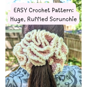 Crochet Scrunchie Pattern: Ruffled Hair Accessory (PDF Download)