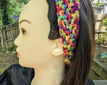 Crochet Stretchy Headband: Colorful, Soft, No-Headache Design